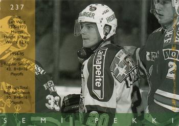 1995-96 Leaf Sisu SM-Liiga (Finnish) #237 Semi Pekki Back