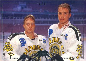 1995-96 Leaf Sisu SM-Liiga (Finnish) - Double Trouble #1 Tuomas Grönman / Kimmo Timonen Back