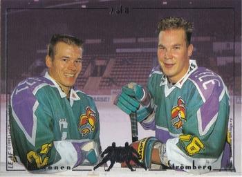 1995-96 Leaf Sisu SM-Liiga (Finnish) - Double Trouble #2 Waltteri Immonen / Mika Strömberg Back