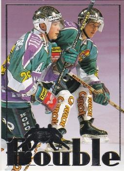 1995-96 Leaf Sisu SM-Liiga (Finnish) - Double Trouble #2 Waltteri Immonen / Mika Strömberg Front