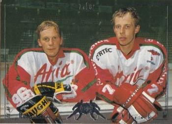 1995-96 Leaf Sisu SM-Liiga (Finnish) - Double Trouble #7 Reijo Ruotsalainen / Ivan Vlzek Back