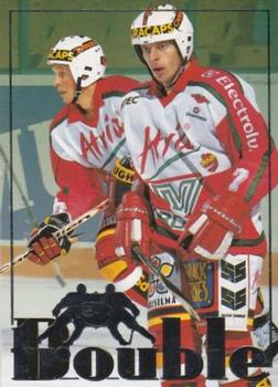 1995-96 Leaf Sisu SM-Liiga (Finnish) - Double Trouble #7 Reijo Ruotsalainen / Ivan Vlzek Front