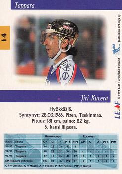 1994-95 Leaf Sisu SM-Liiga (Finnish) #14 Jiri Kucera Back