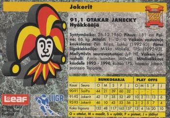 1993-94 Leaf Sisu SM-Liiga (Finnish) #26 Otakar Janecky Back