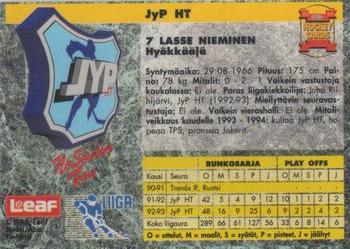 1993-94 Leaf Sisu SM-Liiga (Finnish) #147 Lasse Nieminen Back