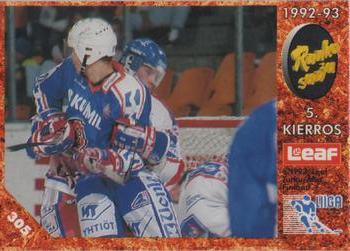 1993-94 Leaf Sisu SM-Liiga (Finnish) #305 Runkosarja 5. Kierros Front