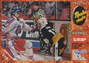 1993-94 Leaf Sisu SM-Liiga (Finnish) #310 Runkosarja 10. Kierros Front