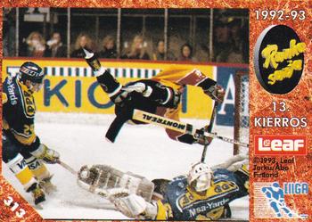 1993-94 Leaf Sisu SM-Liiga (Finnish) #313 Runkosarja 13. Kierros Front