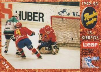1993-94 Leaf Sisu SM-Liiga (Finnish) #315 Runkosarja 15. Kierros Front
