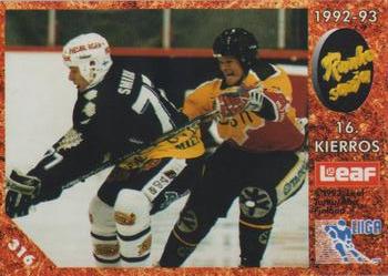 1993-94 Leaf Sisu SM-Liiga (Finnish) #316 Runkosarja 16. Kierros Front