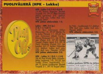 1993-94 Leaf Sisu SM-Liiga (Finnish) #349 Playoffs Puolivälierä Back