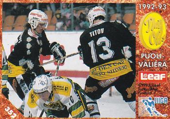 1993-94 Leaf Sisu SM-Liiga (Finnish) #352 Playoffs Puolivälierä Front