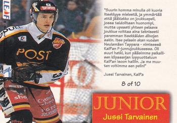 1994-95 Leaf Sisu SM-Liiga (Finnish) - Junior #8 Jussi Tarvainen Back