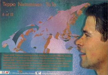 1994-95 Leaf Sisu SM-Liiga (Finnish) - Special Guest Star #6 Teppo Numminen Back