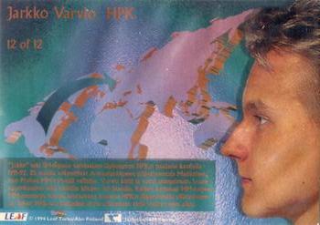 1994-95 Leaf Sisu SM-Liiga (Finnish) - Special Guest Star #12 Jarkko Varvio Back