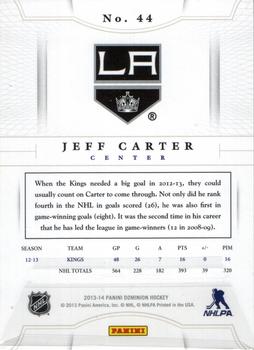 2013-14 Panini Dominion #44 Jeff Carter Back