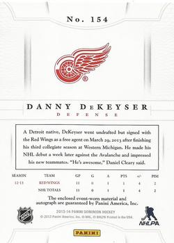 2013-14 Panini Dominion #154 Danny DeKeyser Back