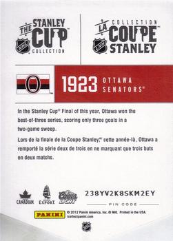 2012 Panini Molson Stanley Cup Collection #NNO 1923 Back