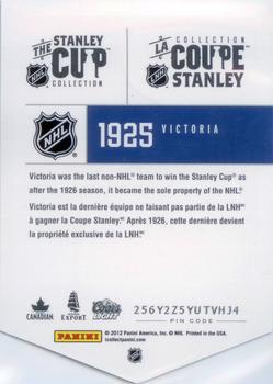 2012 Panini Molson Stanley Cup Collection #NNO 1925 Back