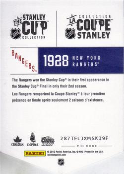 2012 Panini Molson Stanley Cup Collection #NNO 1928 Back