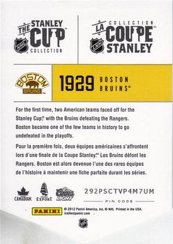 2012 Panini Molson Stanley Cup Collection #NNO 1929 Back