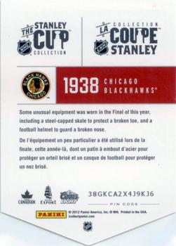 2012 Panini Molson Stanley Cup Collection #NNO 1938 Back