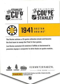 2012 Panini Molson Stanley Cup Collection #NNO 1941 Back