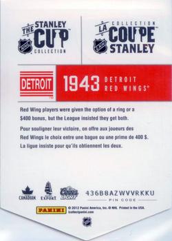 2012 Panini Molson Stanley Cup Collection #NNO 1943 Back