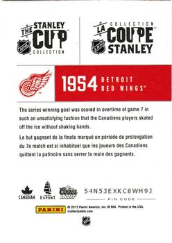 2012 Panini Molson Stanley Cup Collection #NNO 1954 Back