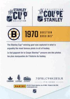 2012 Panini Molson Stanley Cup Collection #NNO 1970 Back