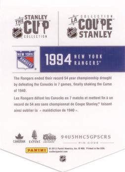 2012 Panini Molson Stanley Cup Collection #NNO 1994 Back