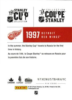 2012 Panini Molson Stanley Cup Collection #NNO 1997 Back