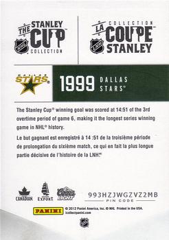 2012 Panini Molson Stanley Cup Collection #NNO 1999 Back