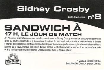 2012 Canada Bread Sidney Crosby #8b Sandwich à 17h, le jour de match Back