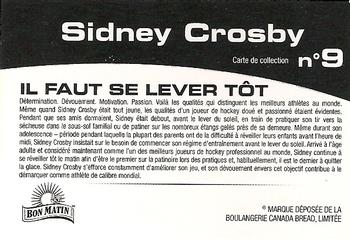 2012 Canada Bread Sidney Crosby #9b Il faut se lever tôt Back