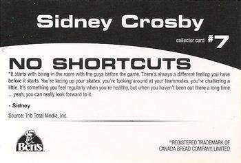 2012 Canada Bread Sidney Crosby #7c No shortcuts Back