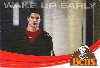 2012 Canada Bread Sidney Crosby #9c Wake up early Front