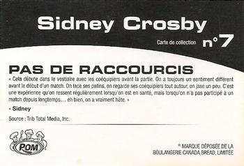 2012 Canada Bread Sidney Crosby #7a Pas de raccourcis Back