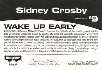 2012 Canada Bread Sidney Crosby #9d Wake up early Back