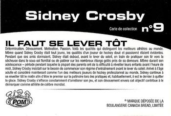 2012 Canada Bread Sidney Crosby #9a Il faut se lever tôt Back