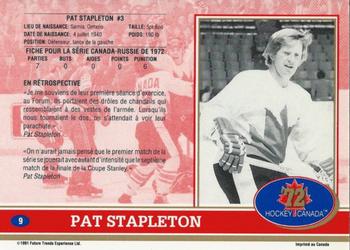1991-92 Future Trends Canada ’72 French #9 Pat Stapleton Back
