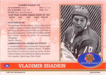 1991-92 Future Trends Canada ’72 French #54 Vladimir Shadrin Back