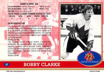 1991-92 Future Trends Canada ’72 French #57 Bobby Clarke Back