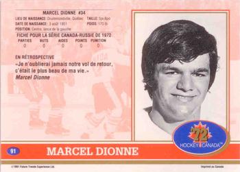 1991-92 Future Trends Canada ’72 French #91 Marcel Dionne Back