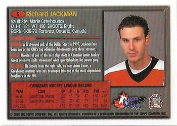 1998 Bowman CHL #5 Richard Jackman Back