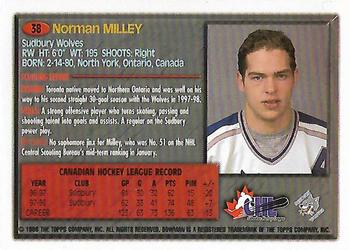 1998 Bowman CHL #38 Norm Milley Back