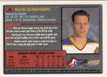 1998 Bowman CHL #69 Martin Sonnenberg Back