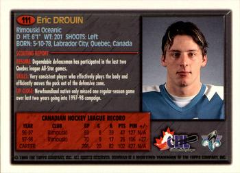 1998 Bowman CHL #111 Eric Drouin Back