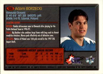 1998 Bowman CHL #120 Adam Borzecki Back