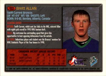 1998 Bowman CHL #122 Brett Allan Back